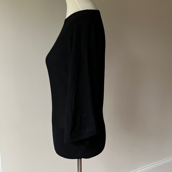 Talbots Merino Wool Size XSmall Black Scoop Neck Dolman Sweater - Picture 5 of 11